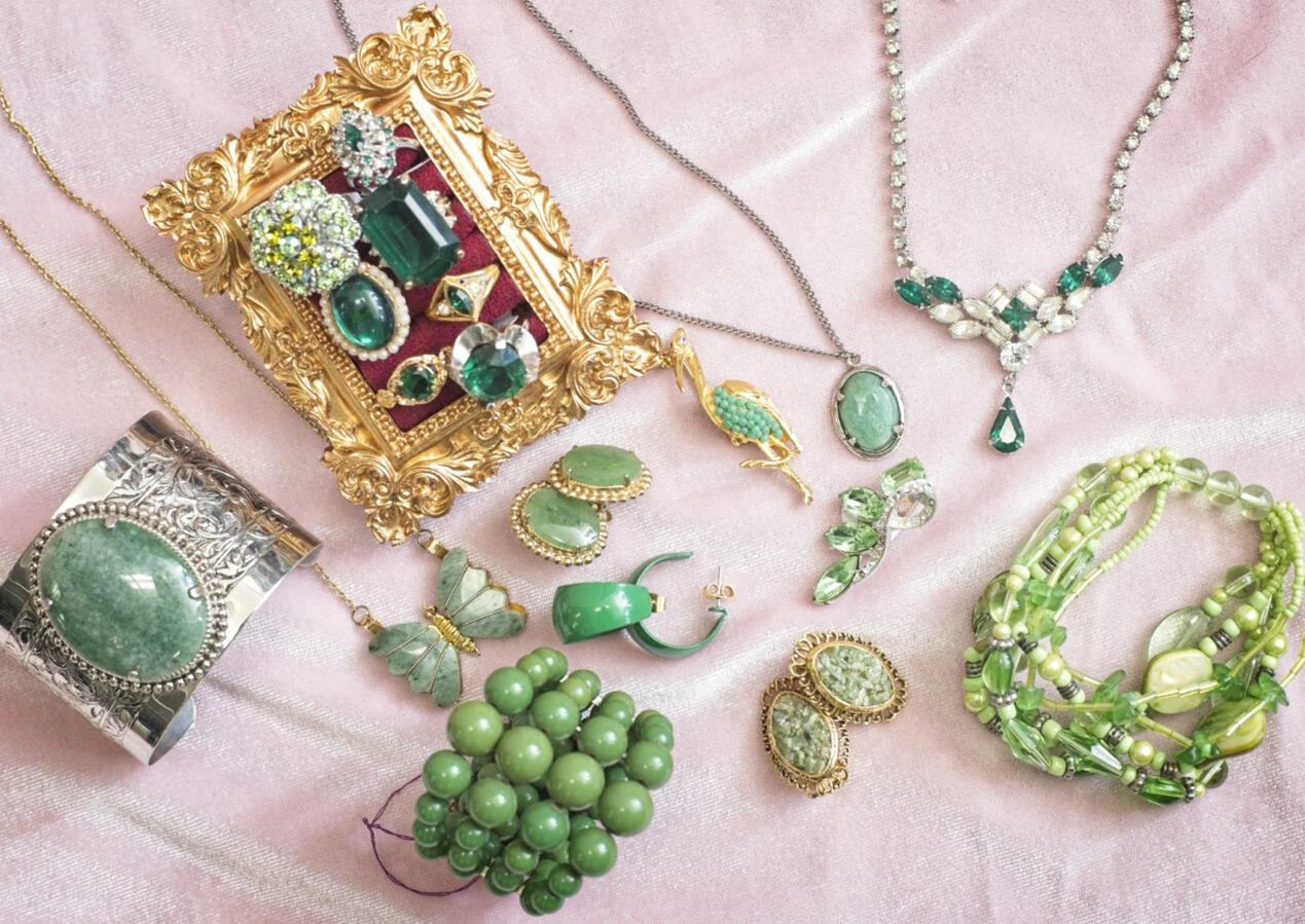 jadeite jewelry vintage green hampton antique jewelry